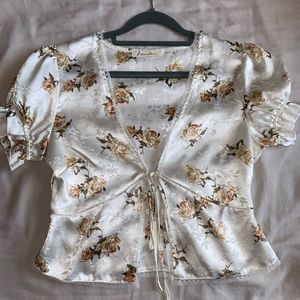 Starlow Satin Floral Top